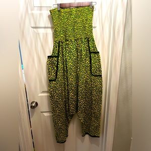 Colorful roomy jumpsuit. Great for outdoor festivals, parties, etc.